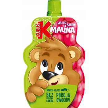 Bonbon Ovocné pyré banánové, jablečné, malinové Kubuś 100 g