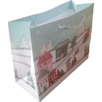 Dárková taška Dárková Papírová Dárková Taška Zimní Město V:23 cm
