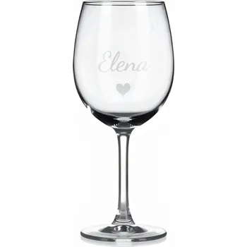 Sklenice Vínová sklenka s gravírovaným jménem – Elena