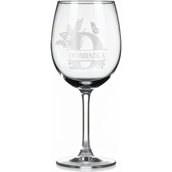 Sklenice Vínová sklenka s gravírovaným jménem – DOMINIKA