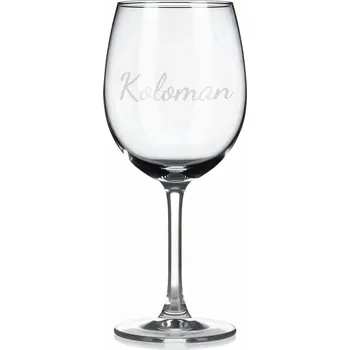 Sklenice Vínová sklenka s gravírovaným jménem – Koloman