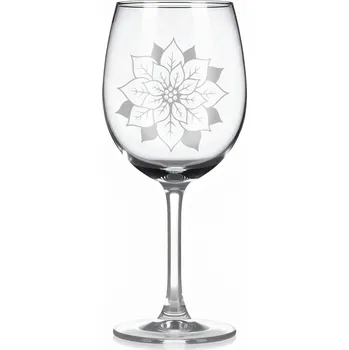 Sklenice Sklenice na víno s gravírovaným motivem vánoční hvězdy