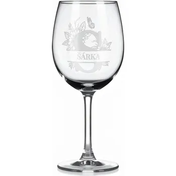 Sklenice Vínová sklenka s gravírovaným jménem – ŠÁRKA