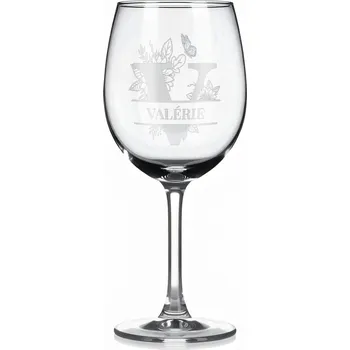 Sklenice Vínová sklenka s gravírovaným jménem – VALÉRIE