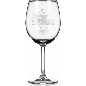 Sklenice Vínová sklenka s gravírovaným jménem – IVETA