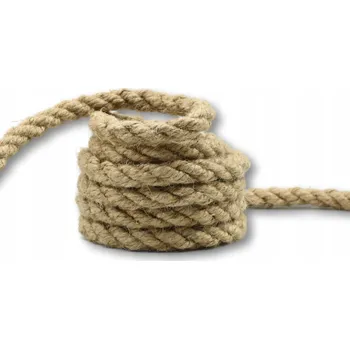 Lano Jutový provázek Jutové lano provaz 12mm EKO 50 metrů Stavební Námořnictví
