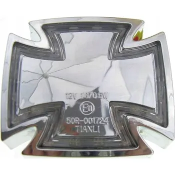 Osvětlení pro motocykl ZADNÍ LED SVĚTLO - GOTHIC - MALTSKÝ KŘÍŽ CHROM (9563)