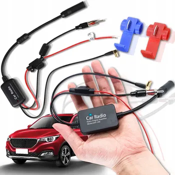 Zesilovač autoantény rádiového signálu AM FM 12V do auta