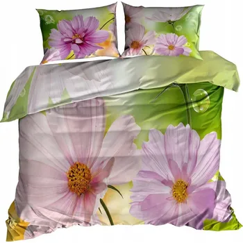 Povlečení 3D Bavlna saténové Povlečení 160x200 cm KVĚTINY