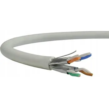 Síťový kabel ALANTEC Kabel kroucená dvojlinka U/FTP kat.6A Dca LSOH MĚĎ světle šedý 100m