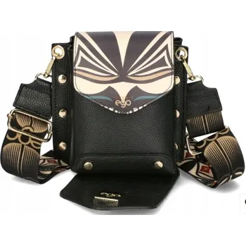 Kabelka EGO kabelka přes rameno pravá kůže černá