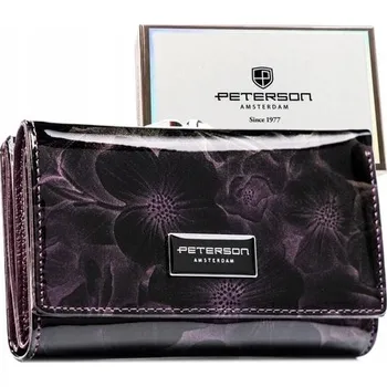 Peněženka Peterson dámská peněženka z pravé kůže fialová PTN PS108-FDS PURPLE - pro ženy