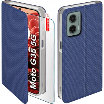 Pouzdro na mobilní telefon Pouzdro s klopou KrainaGSM pro Motorola Moto G35 modré
