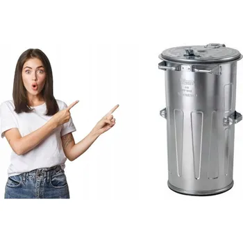 Odpadkový koš Meva 1004839 odpadkový koš stříbrný 110l