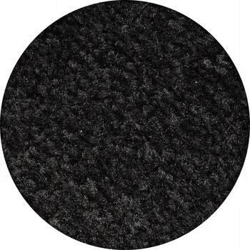 Koberec KOBEREC HLADKÝ JEDNOBAREVNÝ kulatý 150 cm černý 25049