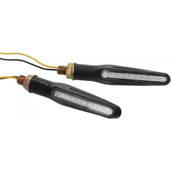 Osvětlení pro motocykl Blinkry na moto Sekvenční s běžícím (dynamickým) světlem LED černé 229827, pár