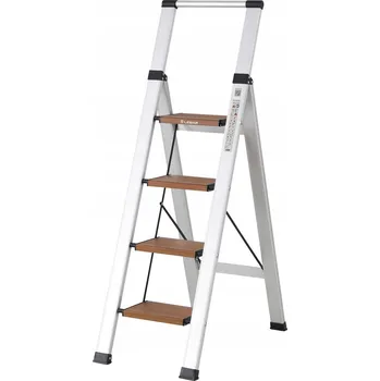 Žebřík Skládací hliníkový Žebřík pro domácí použití, 4 stupně LEMAR , Slim Space