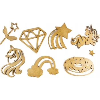 Obraz DŘEVĚNÉ OZDOBY JEDNOROŽCI