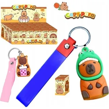 KLÍČENKA PŘÍVĚSEK NA KLÍČE PŘÍVĚSEK KRABIČKOU KAPYBARA , HRAČKA NA HRAČKY