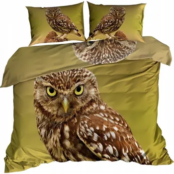 Povlečení 3D Bavlna saténové Povlečení 160x200 CM OWL