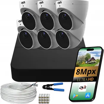 IP kamera Sada pro monitoring DVS – sada venkovních kamer IP POE 4K 8MPX DVS