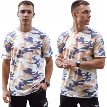 Pánské tričko PÁNSKÉ TRIČKO BÉŽOVÁ KAMUFLÁŽ RX5589 - L