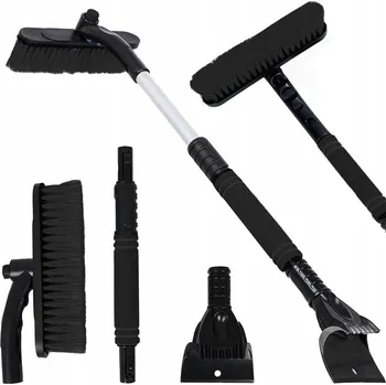 Autoškrabka Verk 10116 Škrabka na led se smetáčkem teleskopická 2 v 1 červená