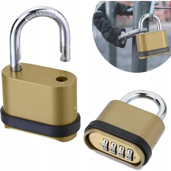 Visací zámek 2X Zinkový visací zámek na 4-číselný kód 52 mm Zinkový visací zámek