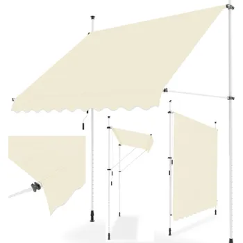 Markýza Balkónová markýza Focus Garden béžová látková 300x130 cm s klikou