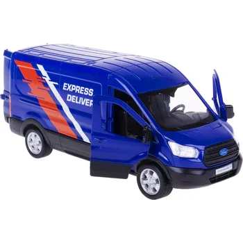auto na autodráhu KOVOVÝ MODEL VOZU FORD TRANSIT RMZ 1:32/39 MODRÁ