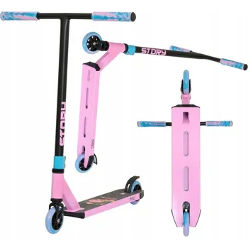 Koloběžka Freestyle Koloběžka Story Diablo Modro-Růžová, výška 78 cm