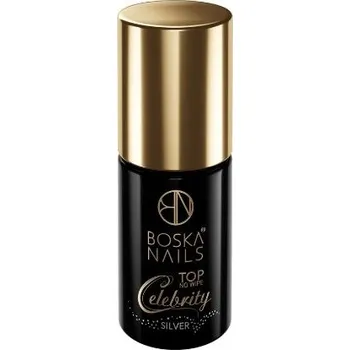 Lak na nehty TOP CELEBRITY STŘÍBRNÝ BEZVÝPOTKOVÝ BOSKA NAILS 6ML