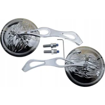 Zrcátko pro motocykl ZRCÁTKA YAMAHA CHROMOVANÁ KULATÁ M10 CHOPPER (1099)