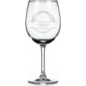 Sklenice Vínová sklenka s gravírovaným jménem – OTMAR