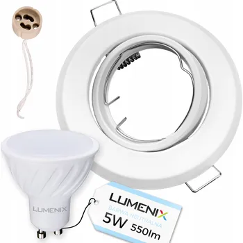 Žárovka Stropní svítidlo zapuštěné Lumenix 5 W patice GU10, bílé