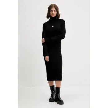 Dámská móda Bavlněné šaty Tommy Jeans DW0DW22167 černá 99X, vel. L