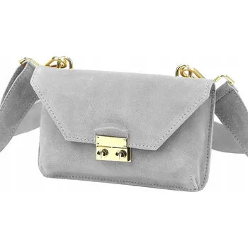 Kabelka Vera Pelle kabelka z pravé kůže šedá