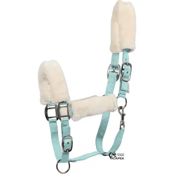 Ohlávka Waldhausen -FLUFFY- - Pastelová zelená - Full