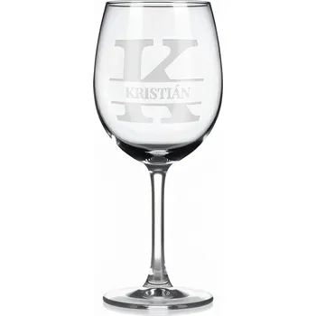 Sklenice Vínová sklenka s gravírovaným jménem – KRISTIÁN