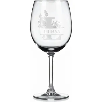 Sklenice Vínová sklenka s gravírovaným jménem – LILIANA