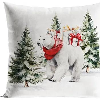 Polštář Vánoční polštář WINTER BEER 45x45 cm Mybesthome Varianta: Povlak na polštář s výplní, 45x45 cm