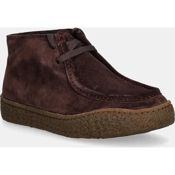 Dámské polobotky Semišové polobotky Camper Peu Terreno dámské, vínová barva, na plochém podpatku, K400813-001 K400813.001 83X, EUR 40