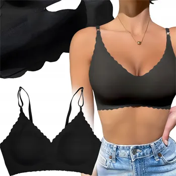 Dámské spodní prádlo Bezešvá podprsenka černá velikost 90C