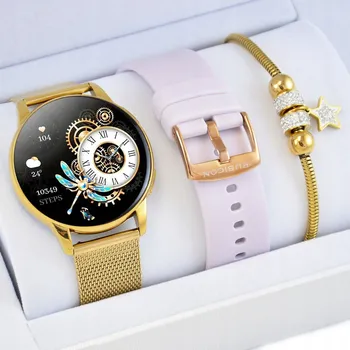 Hodinky Dámská sada CHYTRÉ HODINKY Rubicon + náramek, hovory, SMS, Always On displej