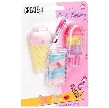 Lesk na rty CREATE IT! lesk na rty s příchutí bonbonů – zmrzlina, 3 kusy 84845 18075