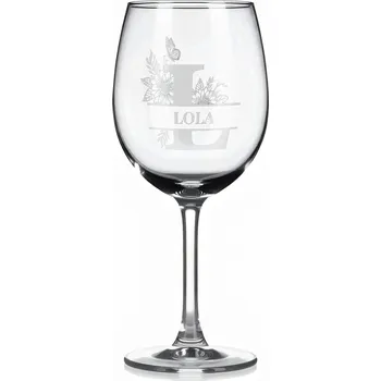 Sklenice Vínová sklenka s gravírovaným jménem – LOLA