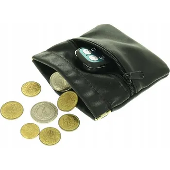 BILONÓWKA kožená peněženka malá na mince, GRANÁTOVÁ