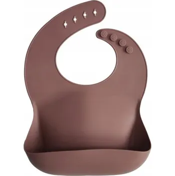 Bryndák Silikonový bryndák Mushie, odstíny hnědé a béžové, 1 ks