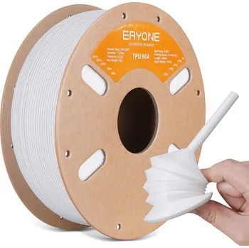 Filament ERYONE TPU 90A bílá 1 kg - Filament