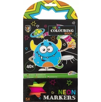 omalovánky Omalovánky Neon Příšerky Vesmír 40 Listů + Popisovače